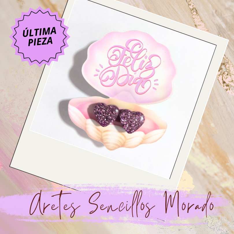 Arete sencillo Morado
