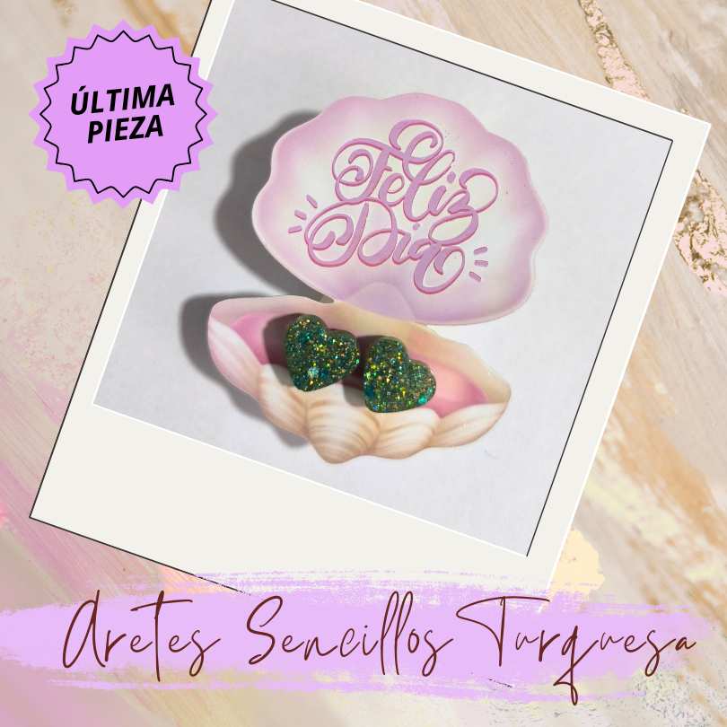 Aretes sencillos turquesa